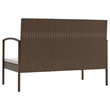 vidaXL 8 Piece Poly Rattan Garden Lounge Set in White/Brown/Cream