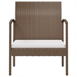 vidaXL 8 Piece Poly Rattan Garden Lounge Set in White/Brown/Cream