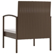 vidaXL 8 Piece Poly Rattan Garden Lounge Set in White/Brown/Cream