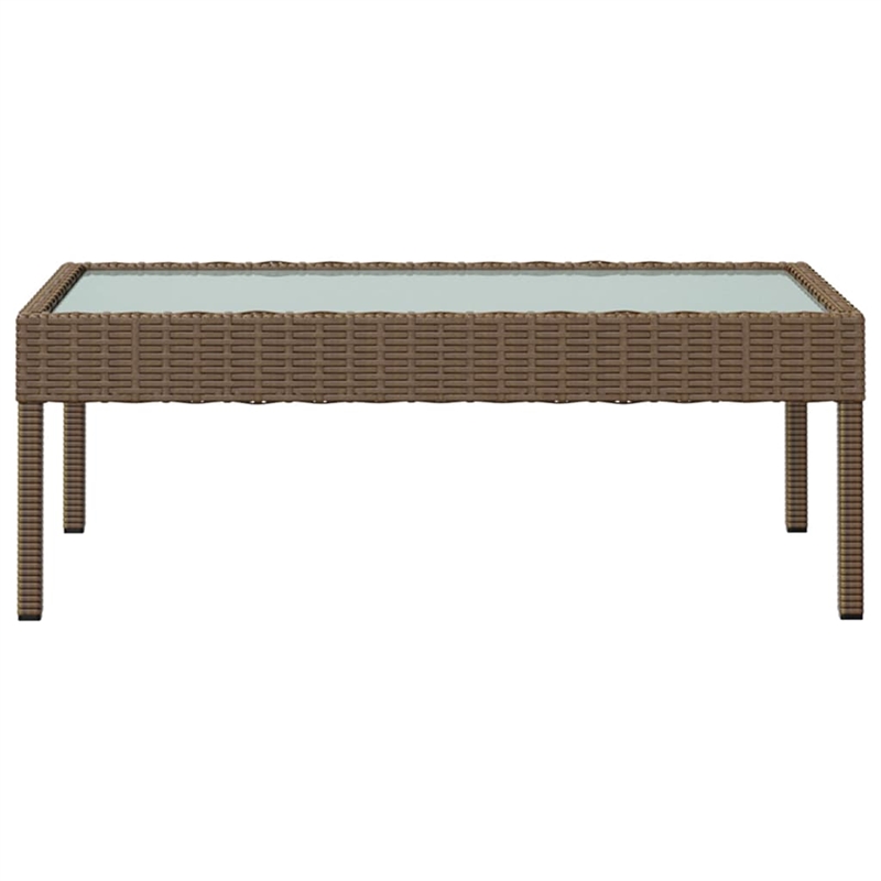 vidaXL 8 Piece Poly Rattan Garden Lounge Set in White/Brown/Cream