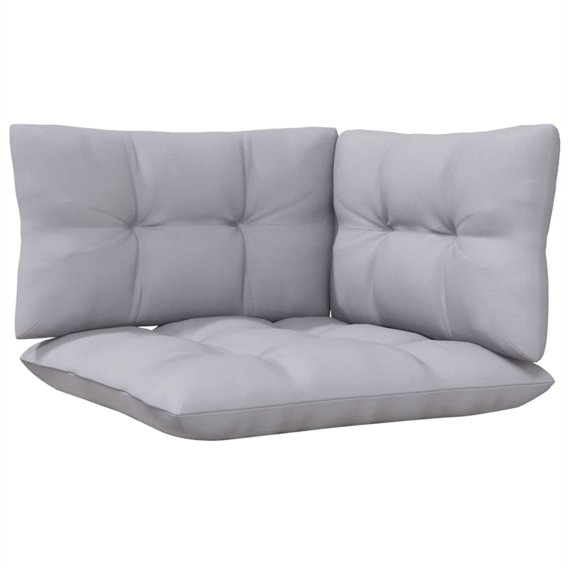 vidaXL 3 Piece Wood Small Garden Lounge Set in Gray