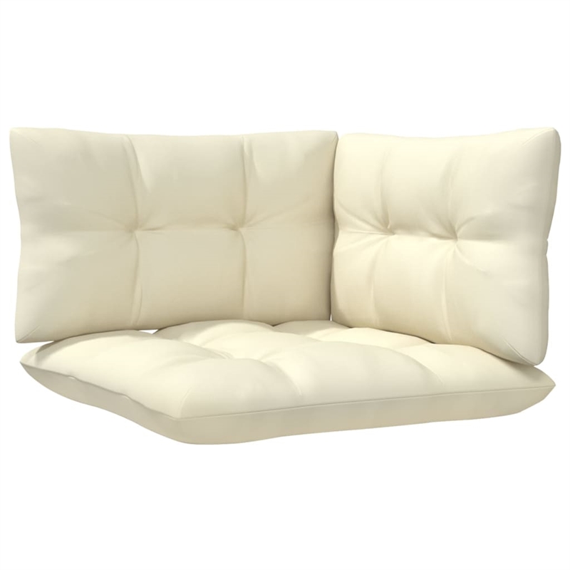 vidaXL 5 Piece Wood Garden Lounge Set in Cream