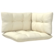 vidaXL 5 Piece Wood Garden Lounge Set in Cream