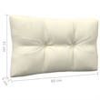 vidaXL 5 Piece Wood Garden Lounge Set in Cream