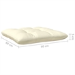 vidaXL 5 Piece Wood Garden Lounge Set in Cream