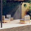 vidaXL 4 Piece Wood Garden Lounge Set in Gray