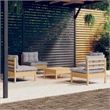 vidaXL 5 Piece Wood Garden Lounge Set in Gray