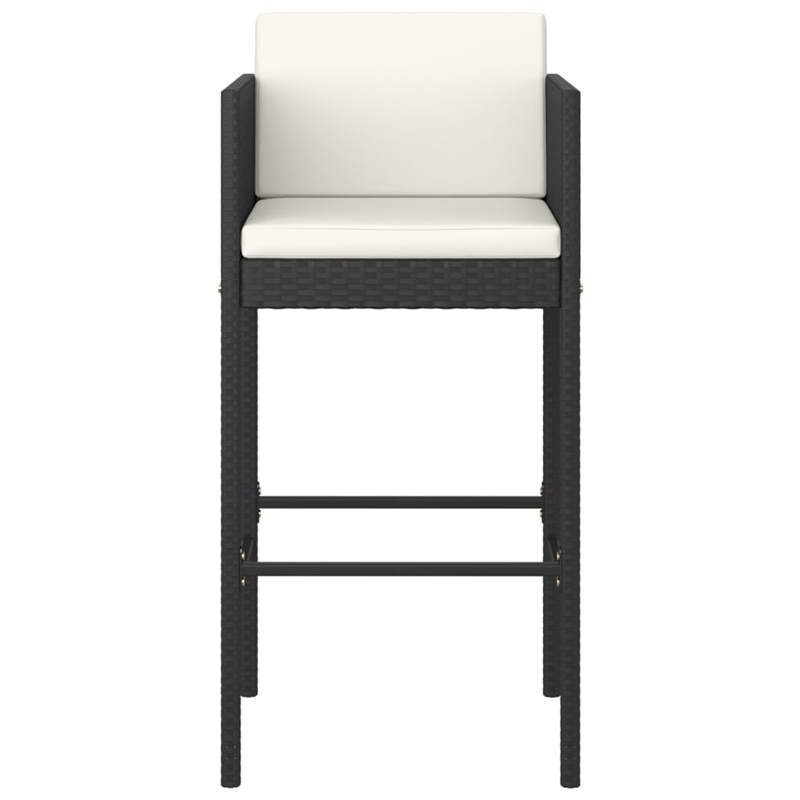 vidaXL 5 Piece Steel Standard Bar Set in Black/White/Cream