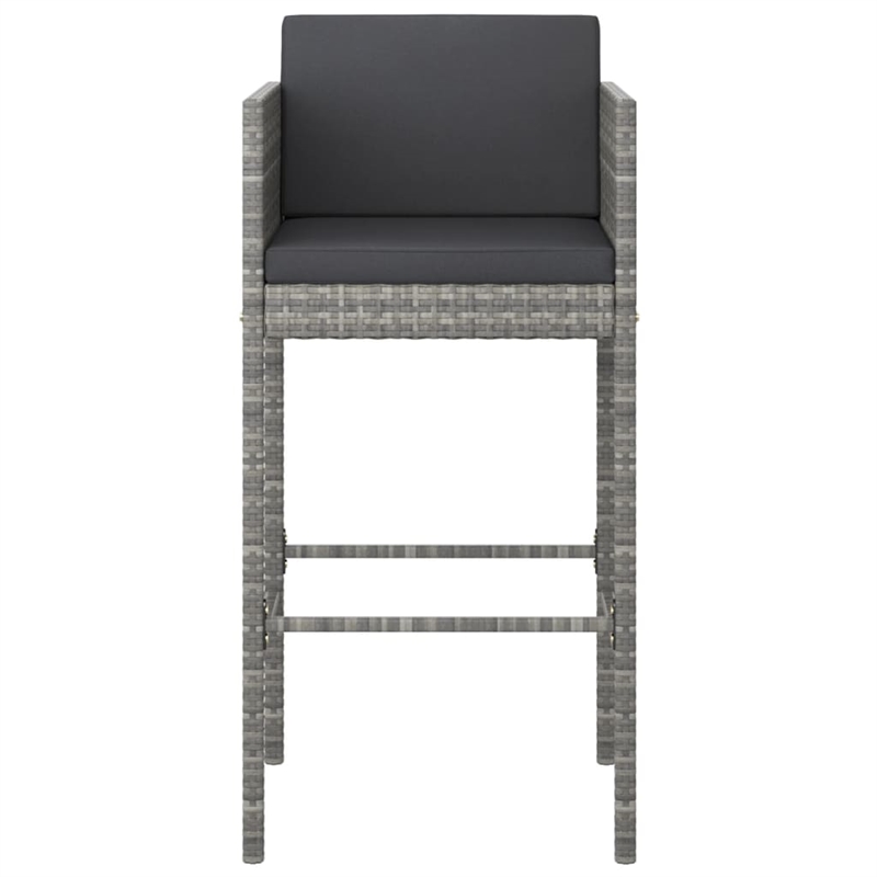 vidaXL 5 Piece Steel Medium Bar Set in Gray
