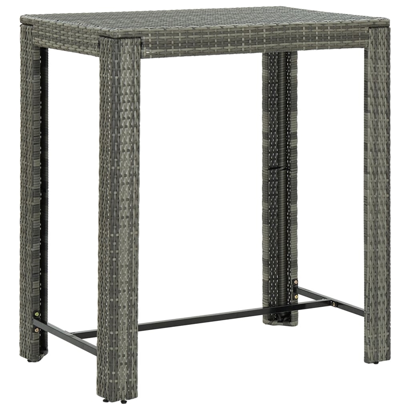 vidaXL 5 Piece Steel Medium Bar Set in Gray