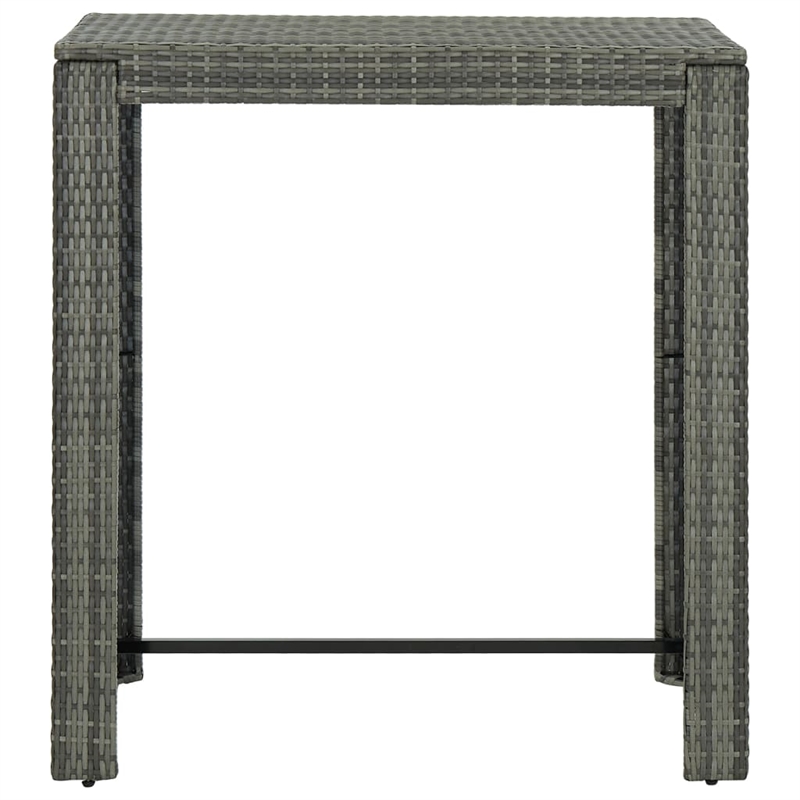 vidaXL 5 Piece Steel Medium Bar Set in Gray