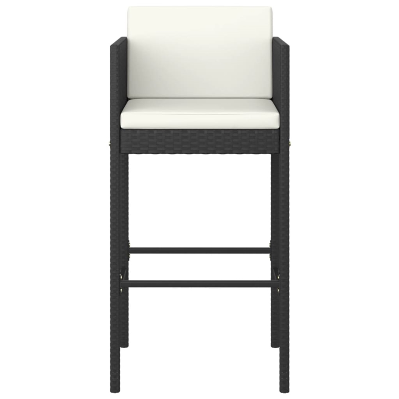 vidaXL 3 Piece Steel Bar Set in Black/White/Cream