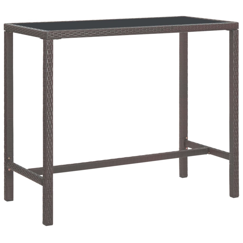 vidaXL 5 Piece Steel Medium Bar Set in Brown