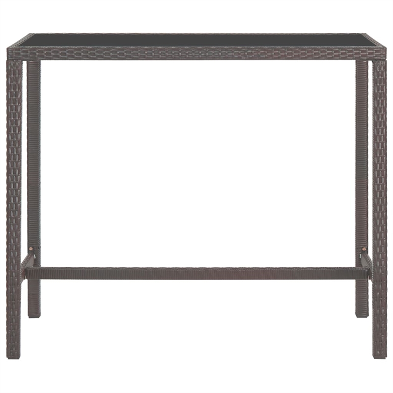 vidaXL 5 Piece Steel Medium Bar Set in Brown