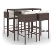vidaXL 5 Piece Steel Medium Bar Set in Brown