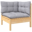 vidaXL 13 Piece Wood Garden Lounge Set in Gray