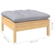 vidaXL 13 Piece Wood Garden Lounge Set in Gray