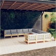 vidaXL Wood Garden Lounge Set in Gray/Natural
