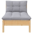 vidaXL 5 Piece Wood Garden Lounge Set in Gray