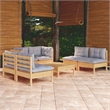 vidaXL Wood Garden Lounge Set in Gray