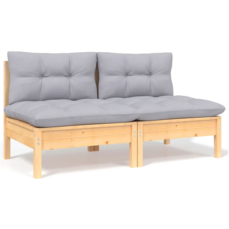 vidaXL Wood Garden Lounge Set in Gray