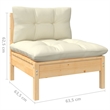 vidaXL Wood Garden Lounge Set in Cream