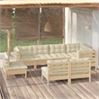 vidaXL 8 Piece Wood Garden Lounge Set in Cream