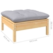 vidaXL 9 Piece Wood Garden Lounge Set in Gray