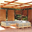 vidaXL 13 Piece Wood Garden Lounge Set in Gray