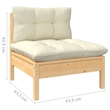 vidaXL Wood Large Garden Lounge Set in Cream/Natural