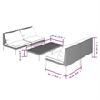 vidaXL 5 Piece Lounge Set in Gray