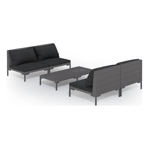 vidaXL 5 Piece Lounge Set in Gray