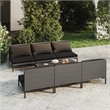 vidaXL 7 Piece Poly Rattan Garden Lounge Set in Gray