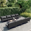 vidaXL 9 Piece Steel Garden Lounge Set in Gray