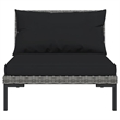 vidaXL 6 Piece Steel Garden Lounge Set in Gray