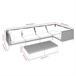vidaXL 6 Piece Poly Rattan Garden Lounge Set in Gray