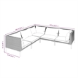vidaXL 5 Piece Steel Garden Lounge Set in Gray