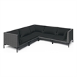 vidaXL 5 Piece Steel Garden Lounge Set in Gray