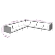 vidaXL 7 Piece Poly Rattan Large Garden Lounge Set in Gray
