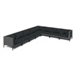 vidaXL 8 Piece Poly Rattan Lounge Set in Gray