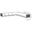 vidaXL 9 Piece Garden Lounge Set in Gray