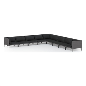 vidaXL 9 Piece Garden Lounge Set in Gray