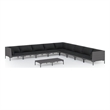 vidaXL 10 Piece Steel Garden Lounge Set in Gray