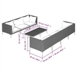 vidaXL 8 Piece Poly Rattan Garden Lounge Set in Gray