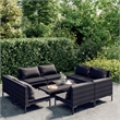 vidaXL 9 Piece Steel Garden Lounge Set in Gray