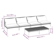 vidaXL 5 Piece Poly Rattan Garden Lounge Set in Gray