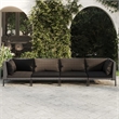 vidaXL 4 Piece Steel Garden Lounge Set in Gray