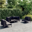 vidaXL 4 Piece Garden Lounge Set in Gray