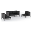 vidaXL 4 Piece Garden Lounge Set in Gray