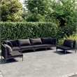 vidaXL Garden Lounge Set in Black/Gray